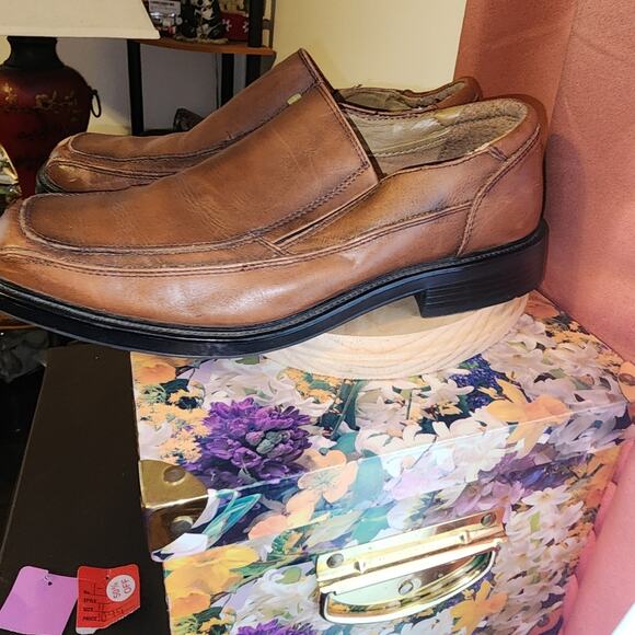 DOCKERS EUC MENS SIZE 11 PROPOSAL SLIPON PLAIN TOE LEATHER SHOES - Picture 4 of 8